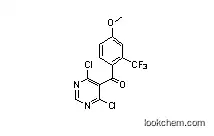 Molecular Structure of 1260784-01-7 ((4,6-dichloropyrimidin-5-yl)(4-methoxy-2-(trifluoromethyl)phenyl)methanone)